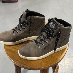 Harley-Davidson Men's Taupe Suede High-Top Sneakers